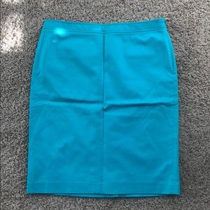 Talbots aqua green blue pencil skirt size 14